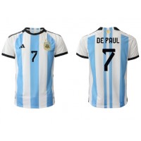 Argentina Rodrigo de Paul #7 Fotballklær Hjemmedrakt VM 2022 Kortermet